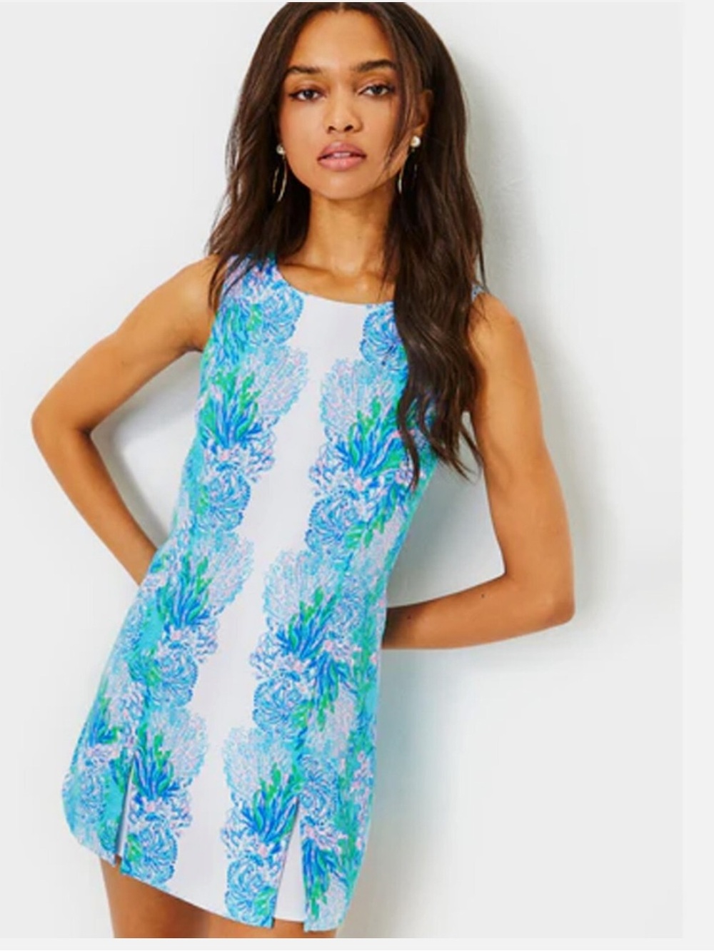 Lilly Pulitzer Cordelia Shift Romper Size 12 Las Olas Strong Current Sea - Picture 3 of 10